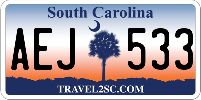 SC license plate AEJ533