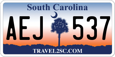 SC license plate AEJ537
