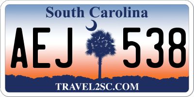 SC license plate AEJ538