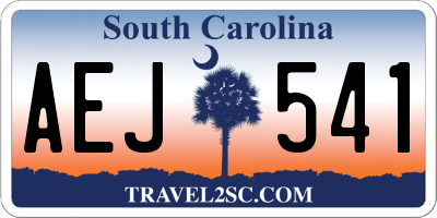 SC license plate AEJ541