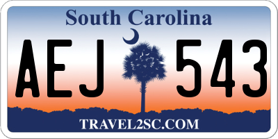 SC license plate AEJ543