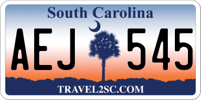 SC license plate AEJ545