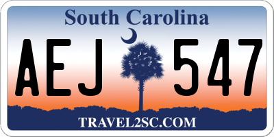 SC license plate AEJ547