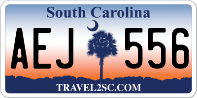 SC license plate AEJ556