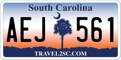 SC license plate AEJ561