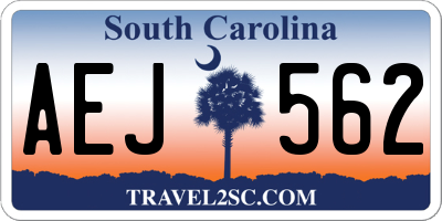 SC license plate AEJ562