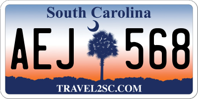 SC license plate AEJ568