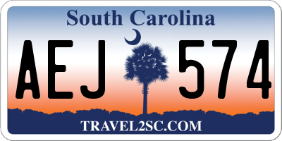 SC license plate AEJ574