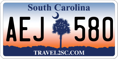 SC license plate AEJ580