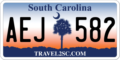 SC license plate AEJ582
