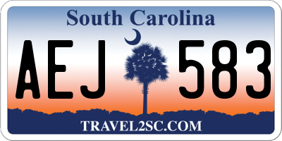 SC license plate AEJ583