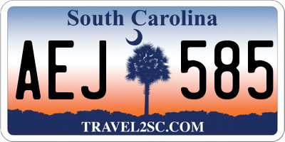 SC license plate AEJ585