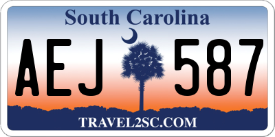 SC license plate AEJ587
