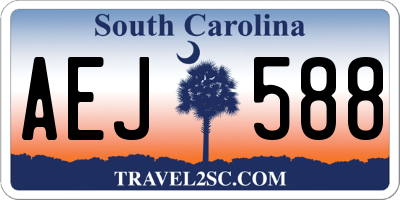 SC license plate AEJ588