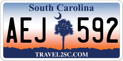SC license plate AEJ592