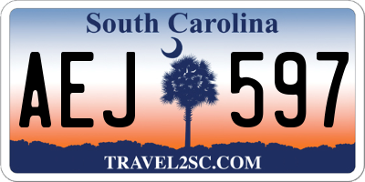 SC license plate AEJ597