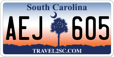 SC license plate AEJ605