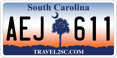 SC license plate AEJ611
