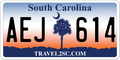 SC license plate AEJ614