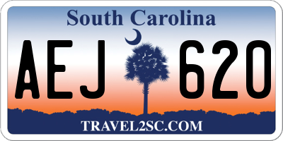 SC license plate AEJ620