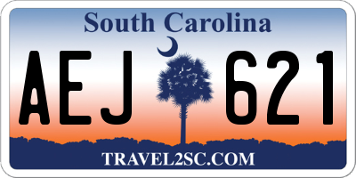 SC license plate AEJ621