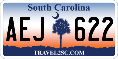 SC license plate AEJ622