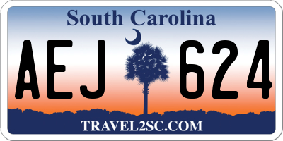 SC license plate AEJ624