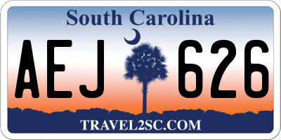 SC license plate AEJ626