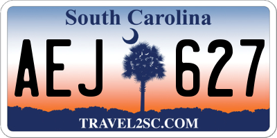 SC license plate AEJ627
