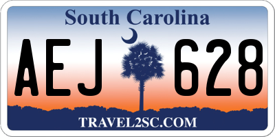 SC license plate AEJ628