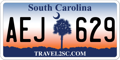 SC license plate AEJ629