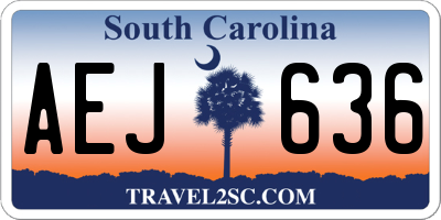 SC license plate AEJ636