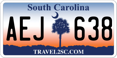 SC license plate AEJ638