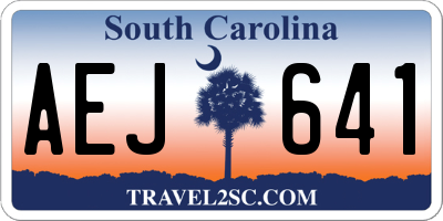 SC license plate AEJ641