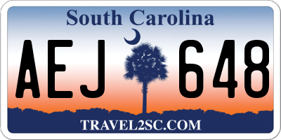 SC license plate AEJ648