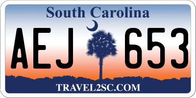SC license plate AEJ653