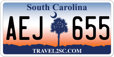 SC license plate AEJ655