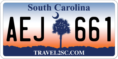 SC license plate AEJ661