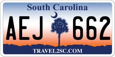 SC license plate AEJ662