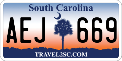 SC license plate AEJ669