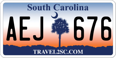 SC license plate AEJ676