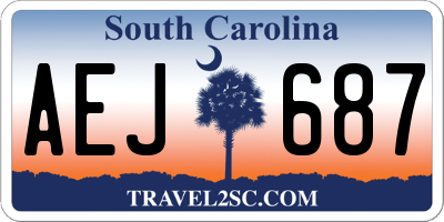 SC license plate AEJ687