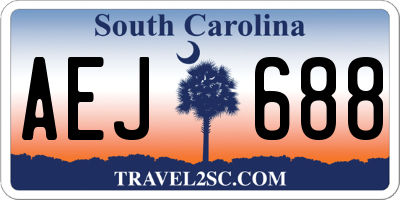 SC license plate AEJ688