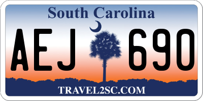 SC license plate AEJ690