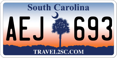 SC license plate AEJ693