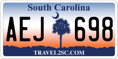 SC license plate AEJ698