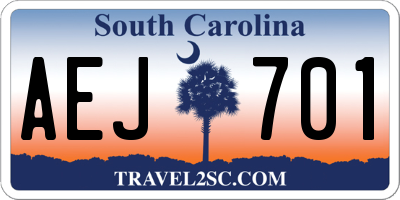 SC license plate AEJ701