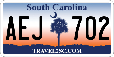 SC license plate AEJ702