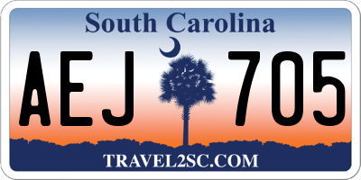 SC license plate AEJ705