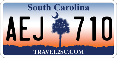 SC license plate AEJ710